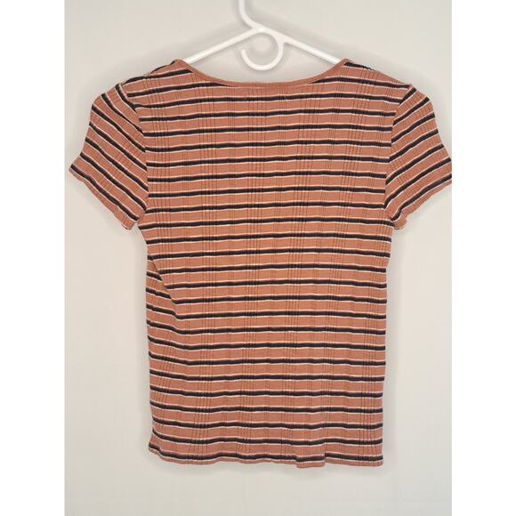 American Eagle Juniors Size S Apricot Navy Y2K Gilmore Girls Elena Gilbert - Picture 3 of 8